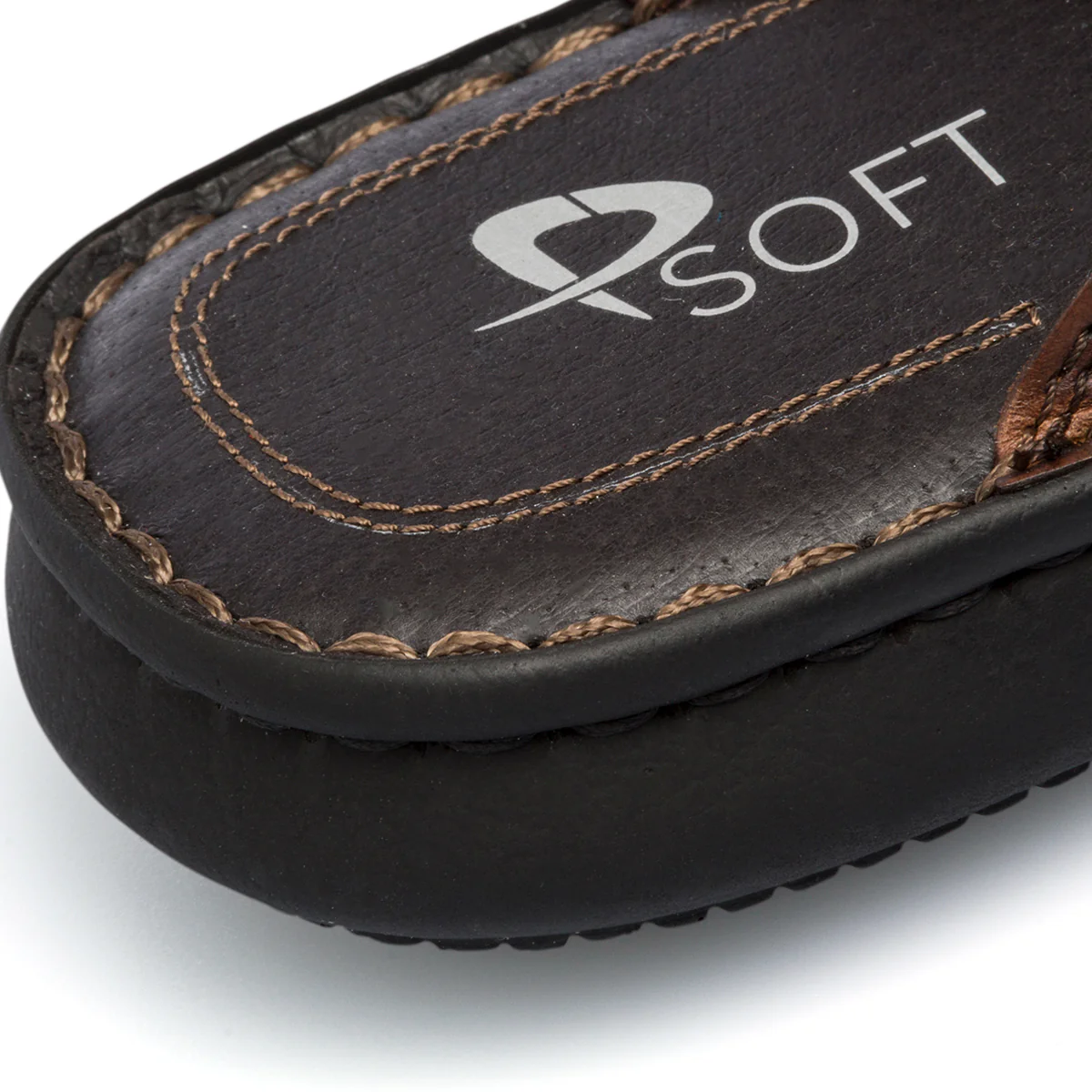 Sandali comfort marroni in pelle da uomo P Soft - Image 8