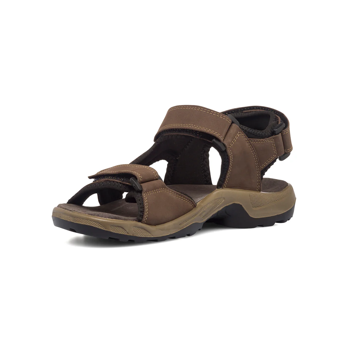 Sandali comfort marroni in pelle da uomo P Soft - Image 4