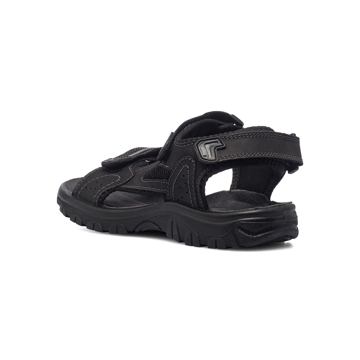 Sandali comfort neri in pelle da uomo P Soft - Image 3
