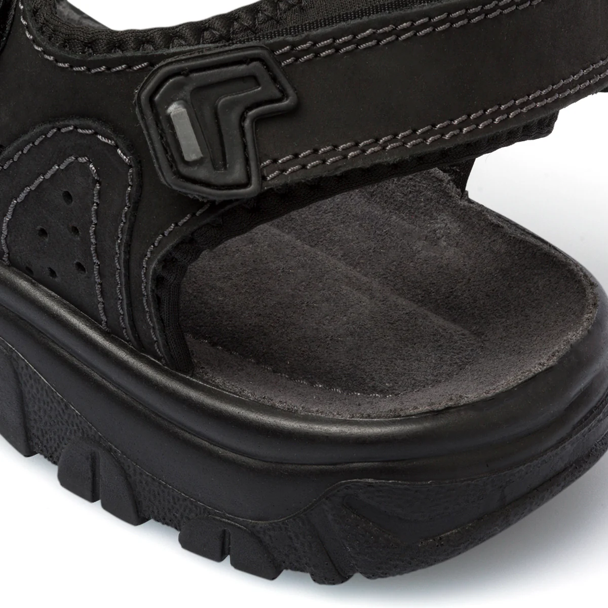 Sandali comfort neri in pelle da uomo P Soft - Image 8