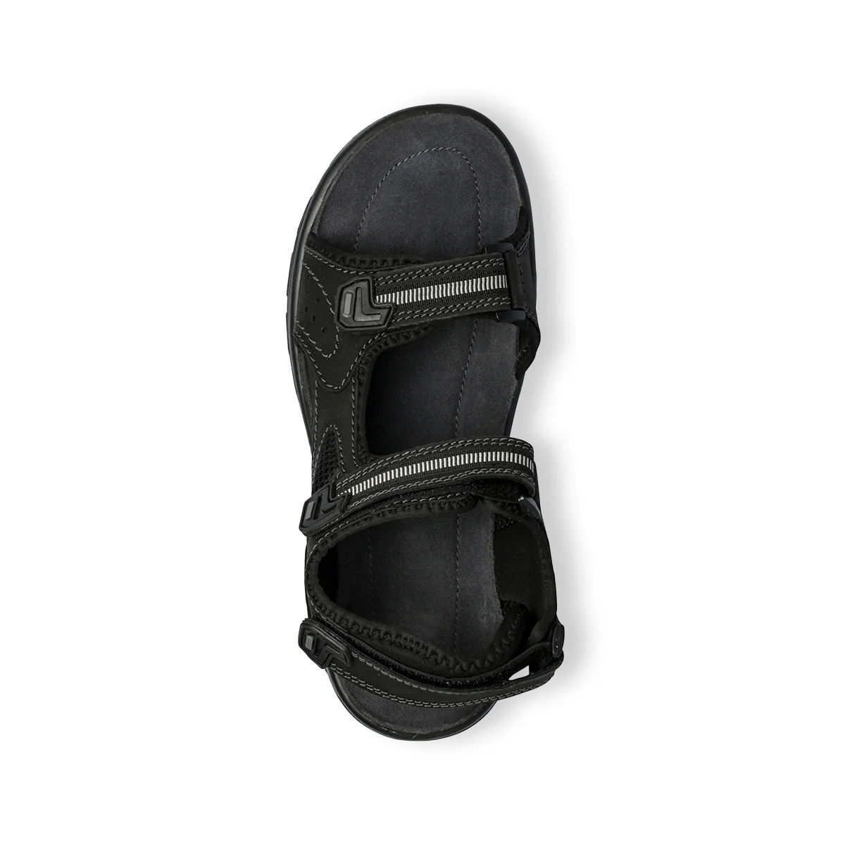 Sandali comfort neri in pelle da uomo P Soft - Image 9
