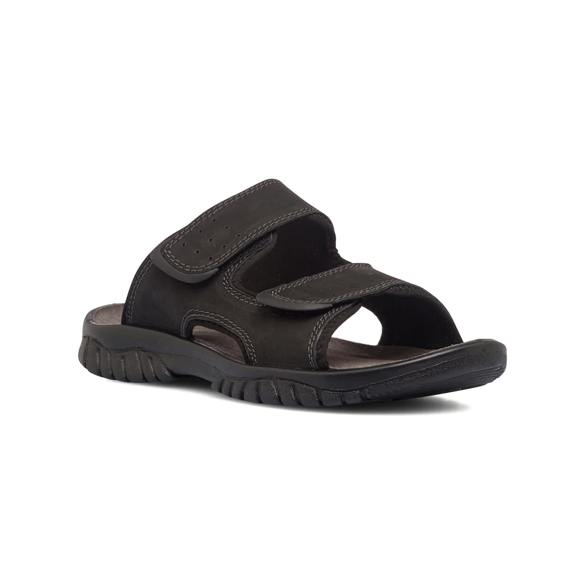 Sandali comfort neri in pelle da uomo P Soft - Image 2