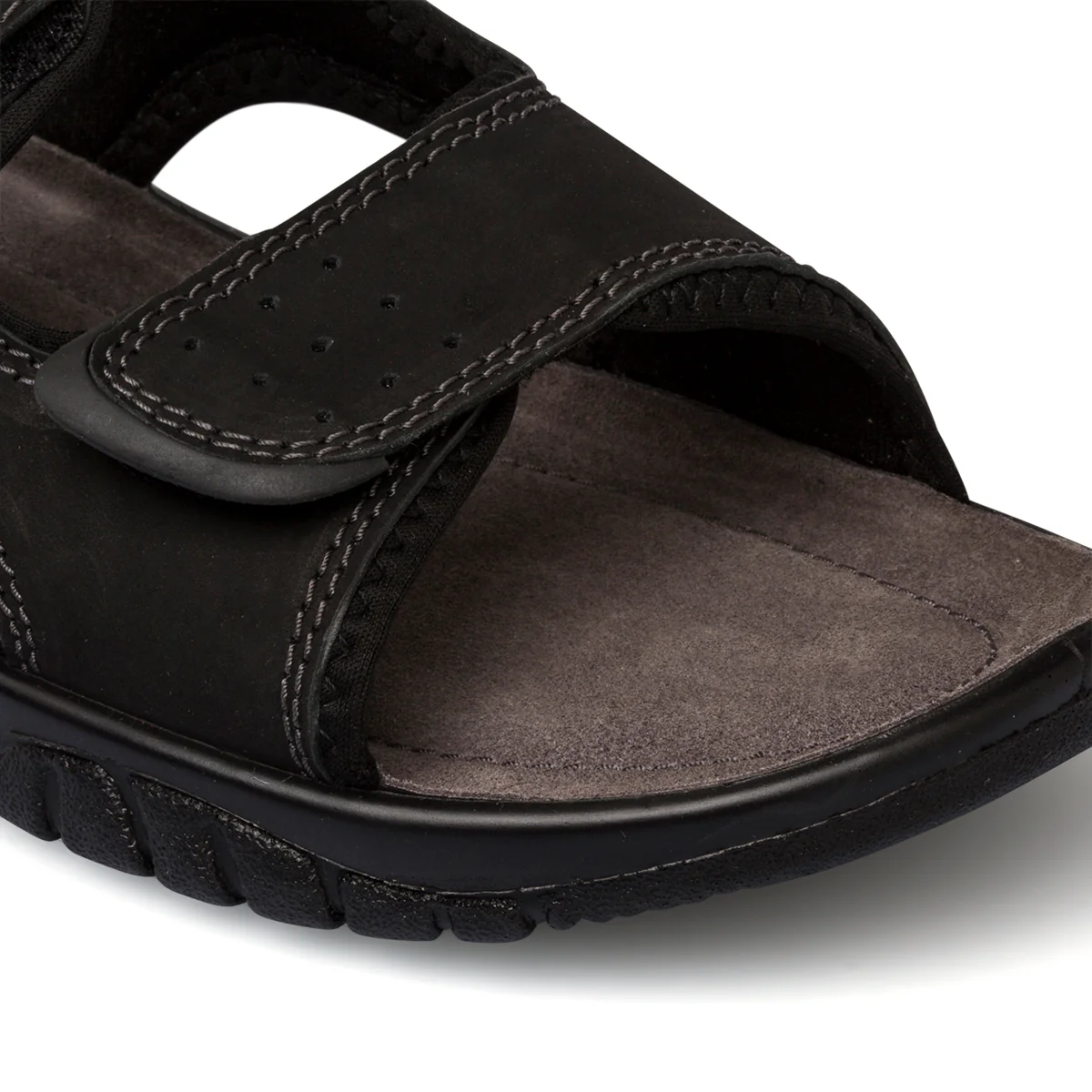 Sandali comfort neri in pelle da uomo P Soft - Image 6
