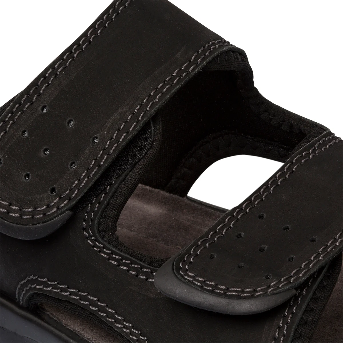 Sandali comfort neri in pelle da uomo P Soft - Image 7