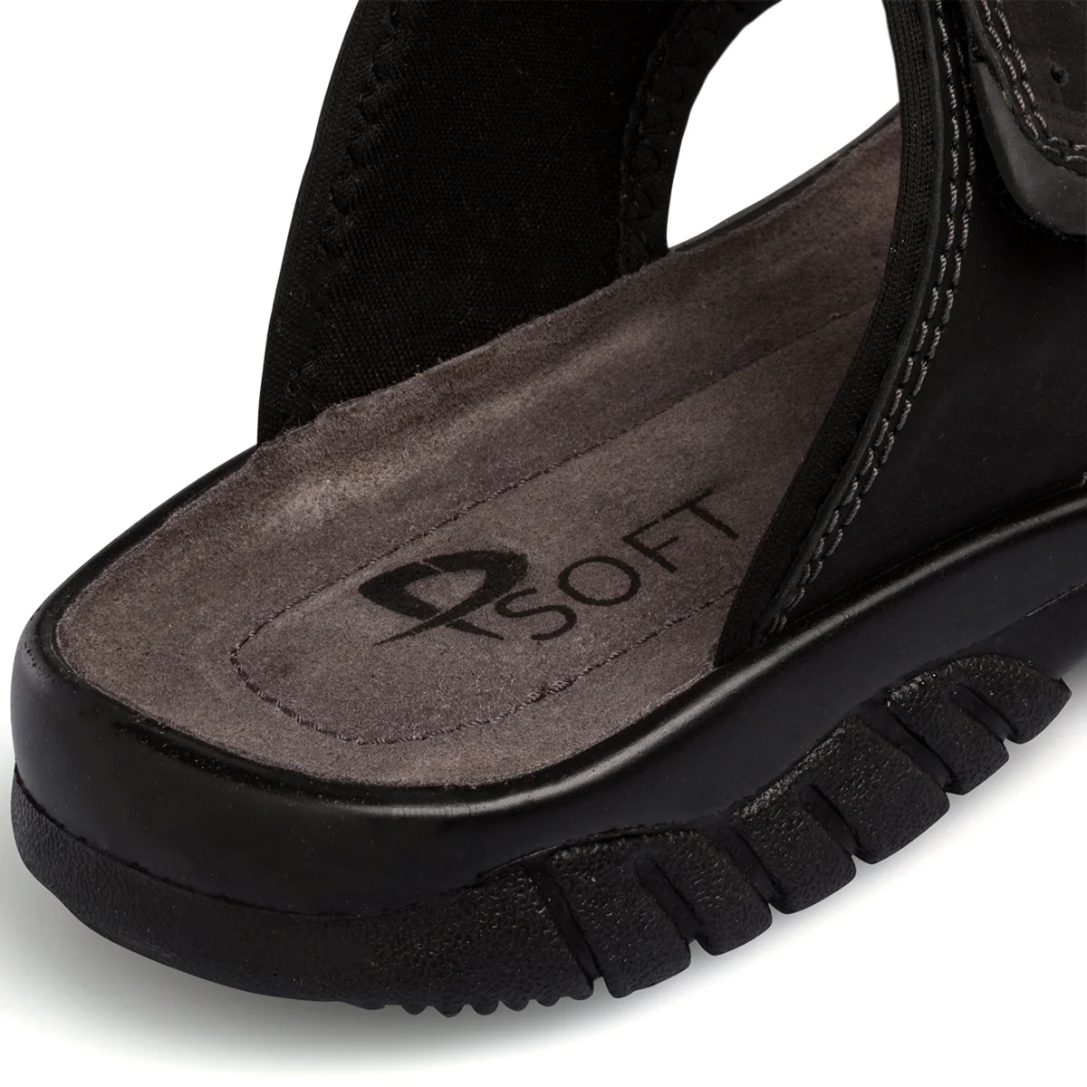 Sandali comfort neri in pelle da uomo P Soft - Image 8