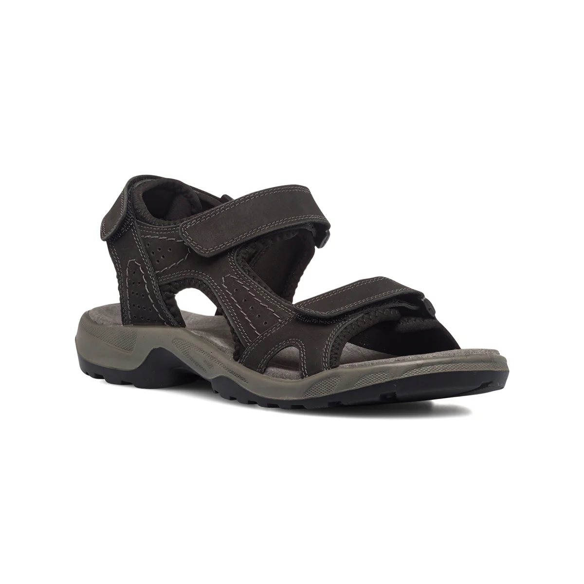 Sandali comfort neri in pelle da uomo P Soft - Image 2
