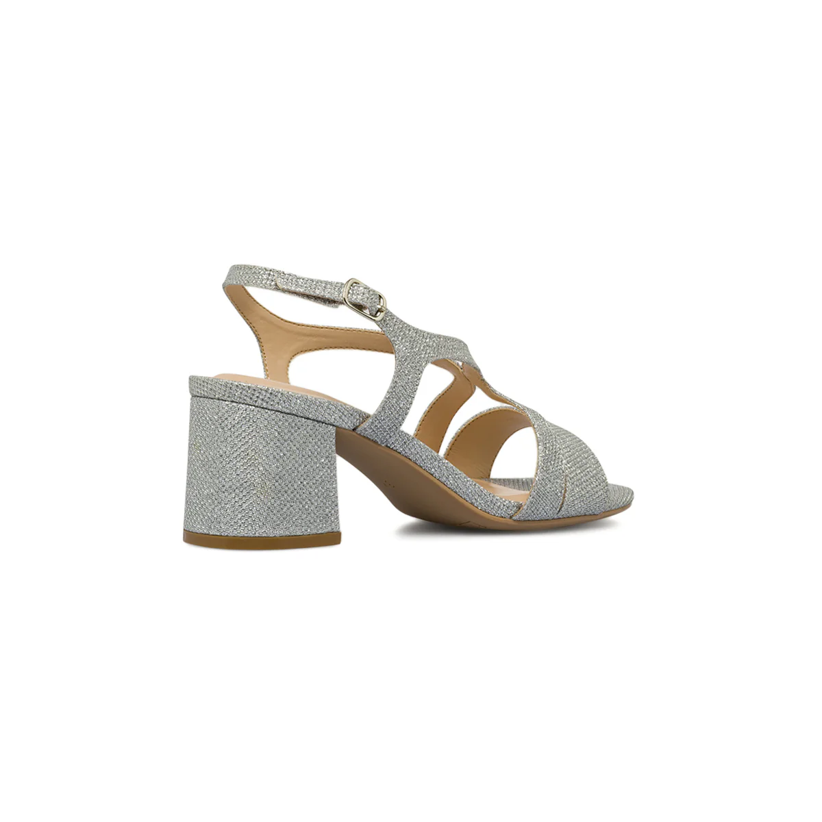Sandali con tacco 6 cm argento da Donna con glitter Lora Ferres - Image 3