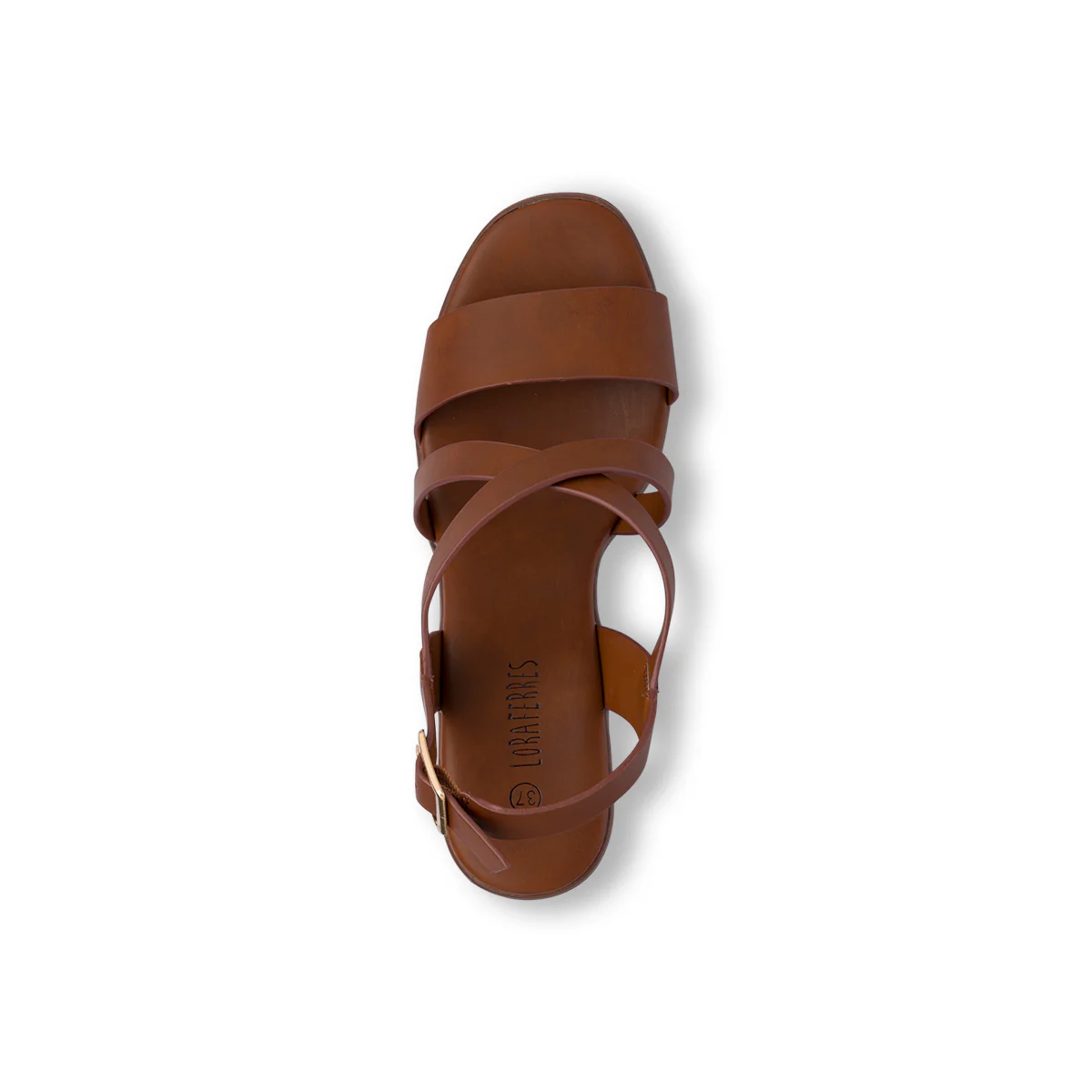 Sandali con tacco a blocco 9 cm cuoio da Donna con cinturino alla caviglia Lora Ferres - Image 6