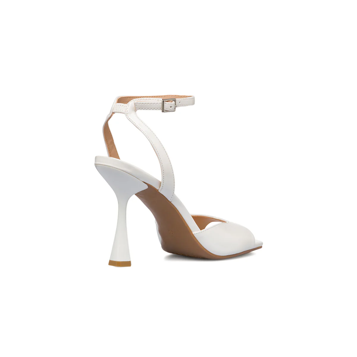 Sandali con tacco da donna bianchi effetto lucido Swish Jeans - Image 8