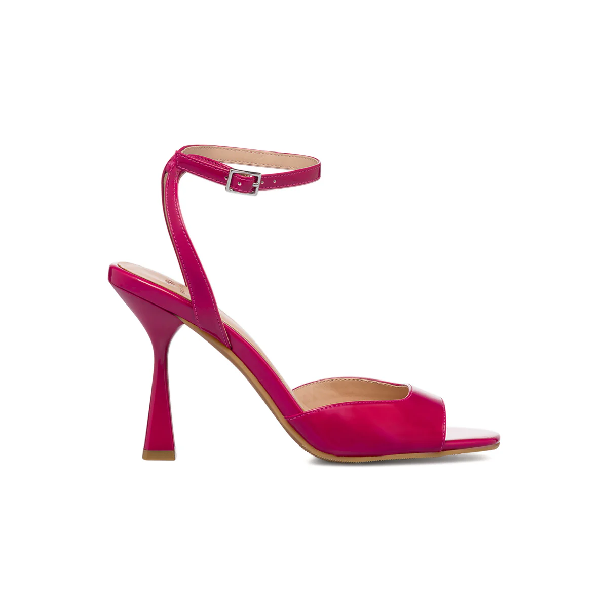 Sandali con tacco da donna fucsia effetto lucido Swish Jeans - Image 4
