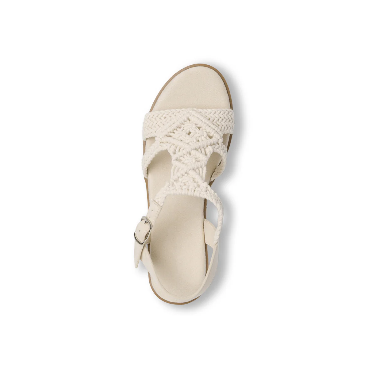 Sandali con zeppa beige da Donna con lavorazione crochet Lora Ferres - Image 4