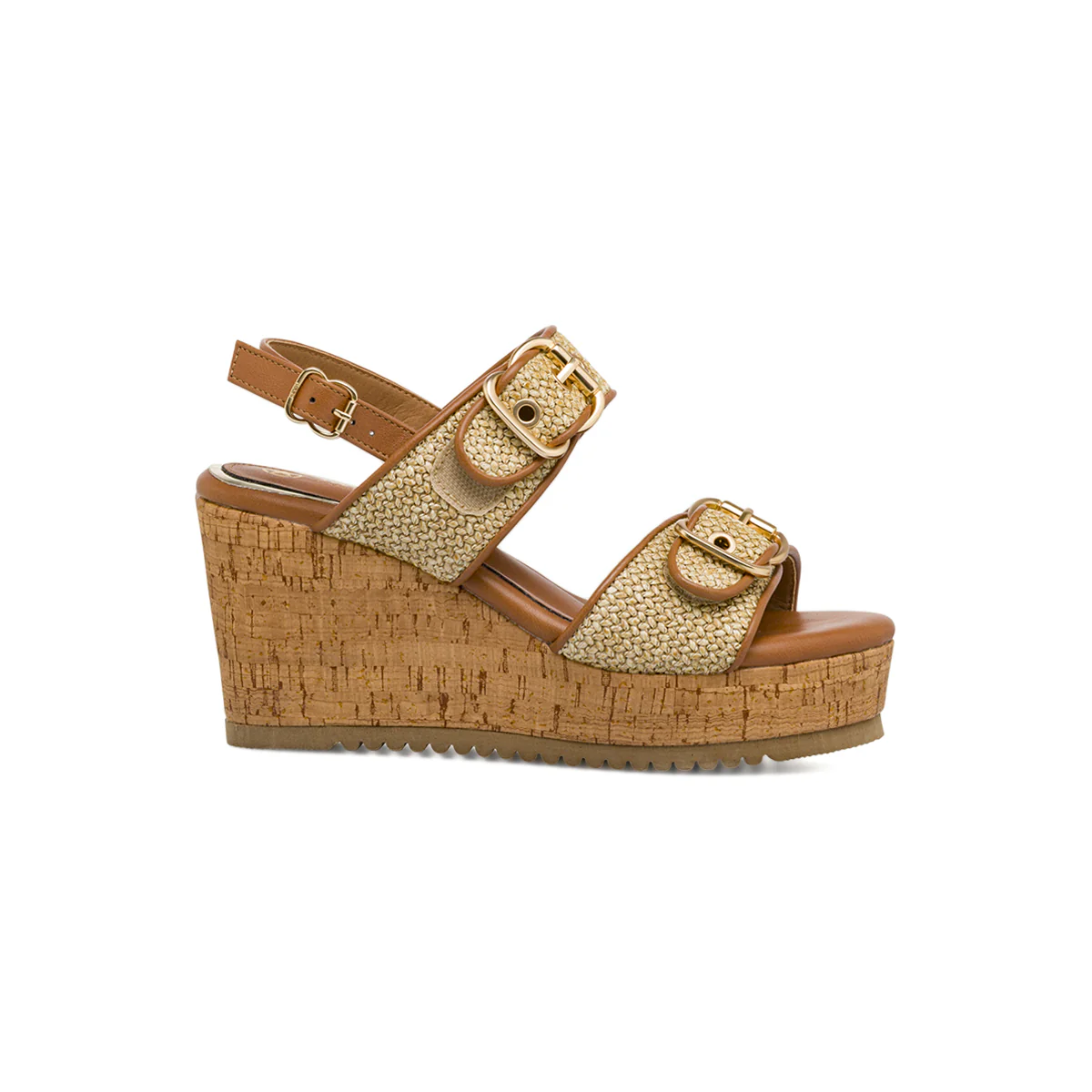 Sandali con zeppa beige e marrone da Donna effetto sughero Jeep Spirit
