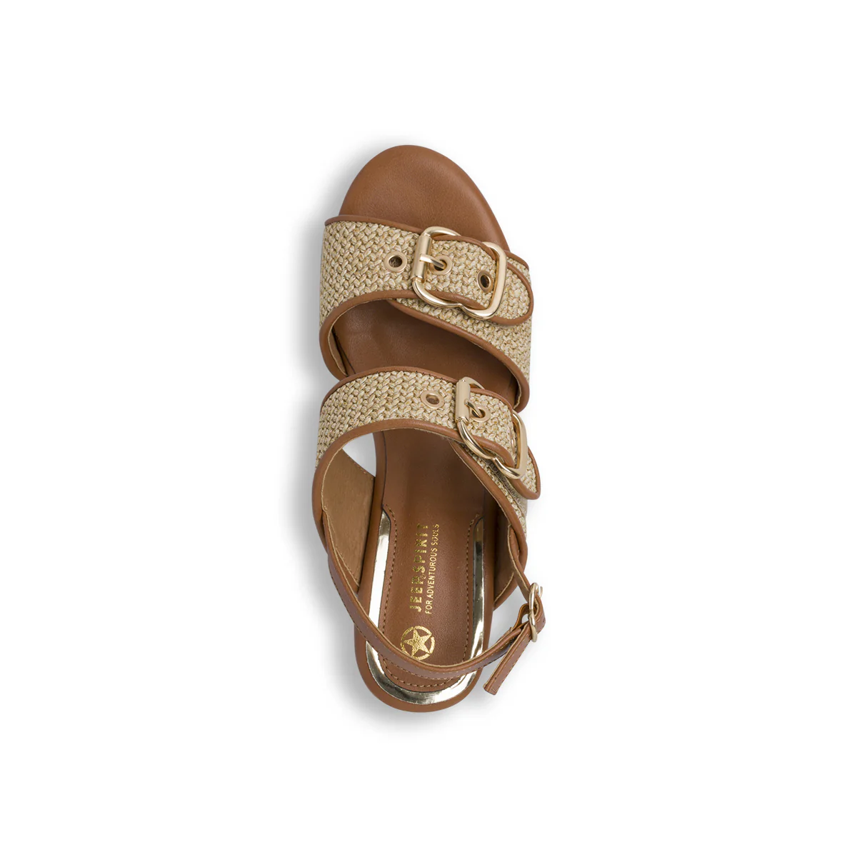 Sandali con zeppa beige e marrone da Donna effetto sughero Jeep Spirit - Image 6