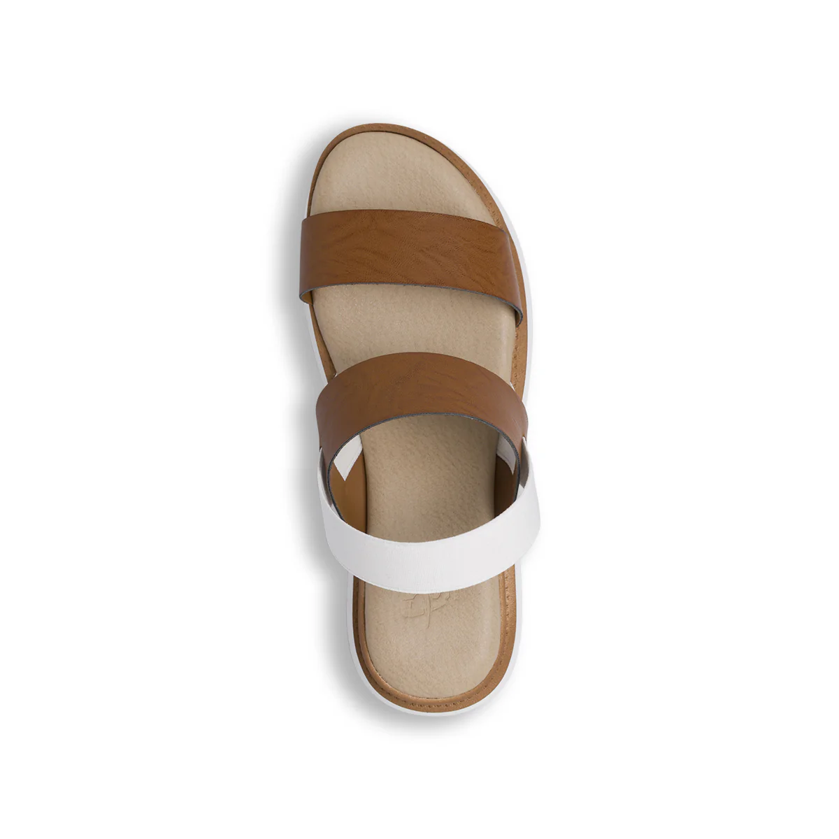 Sandali con zeppa comfort marroni Donna con cinturino elastico P Soft - Image 5