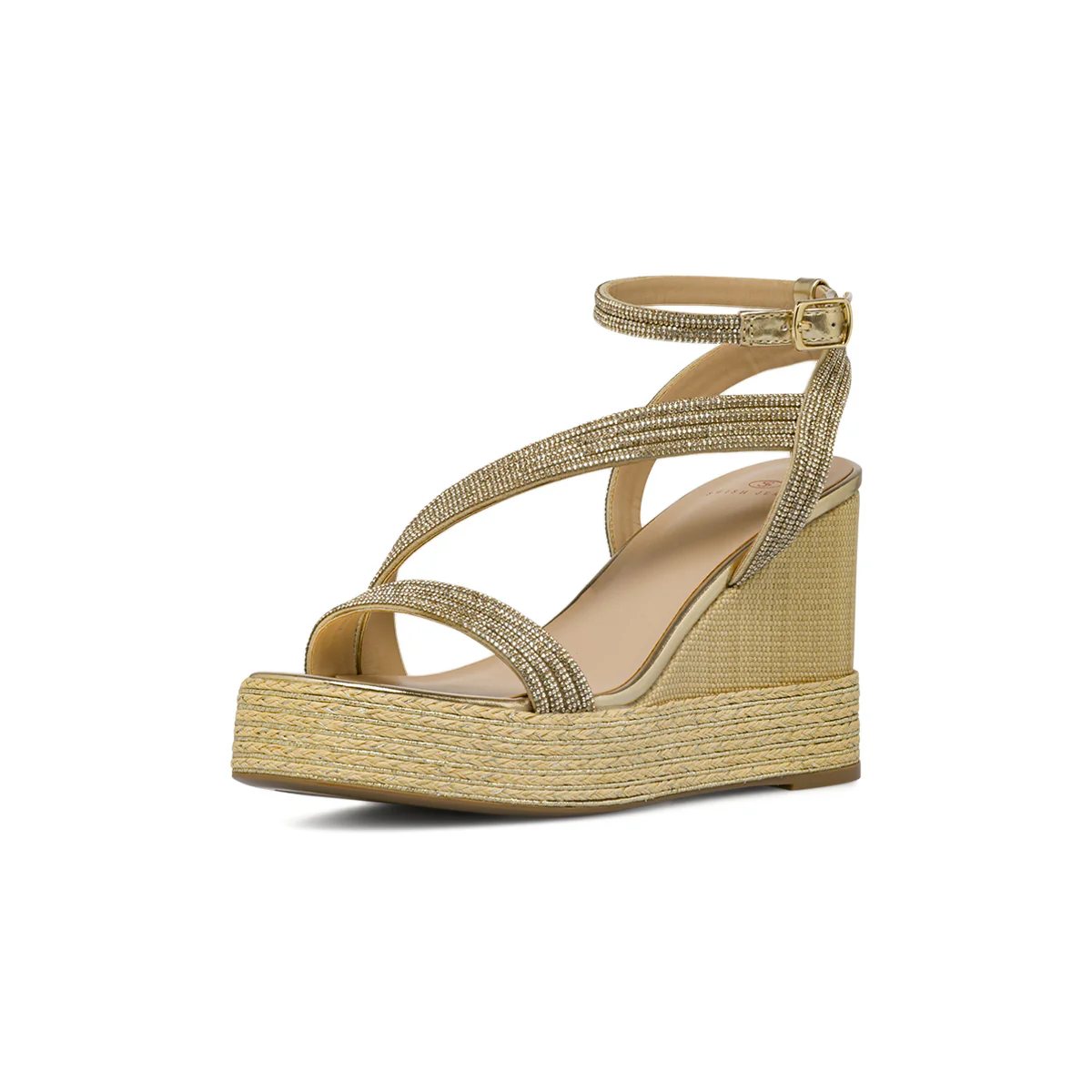 Sandali con zeppa da Donna color oro con strass Swish Jeans - Image 2