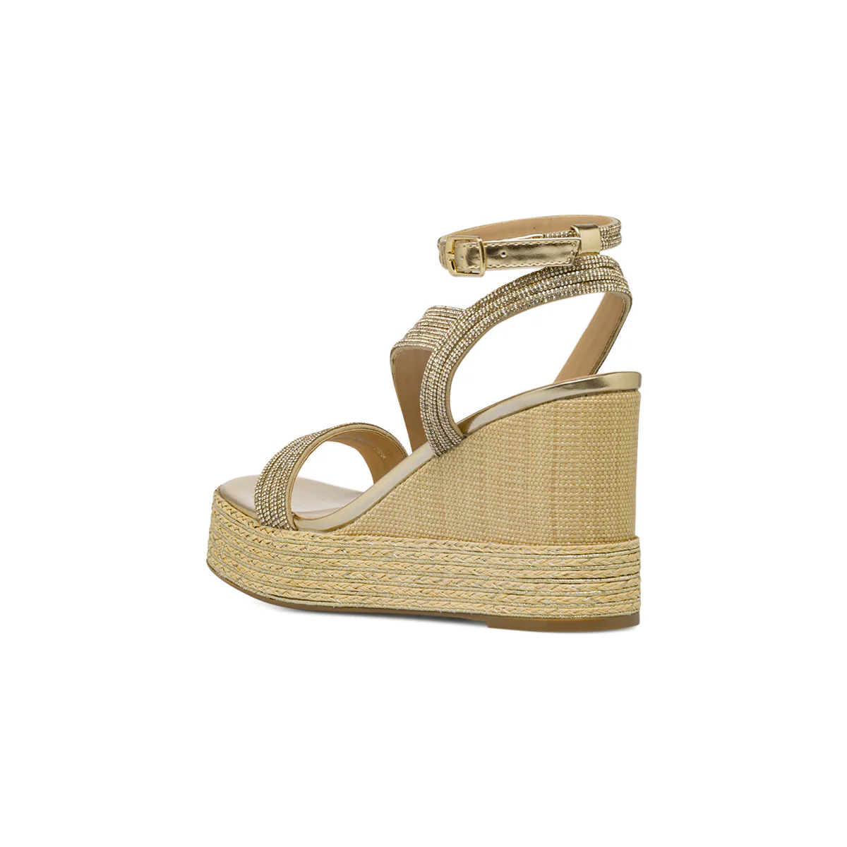 Sandali con zeppa da Donna color oro con strass Swish Jeans - Image 3