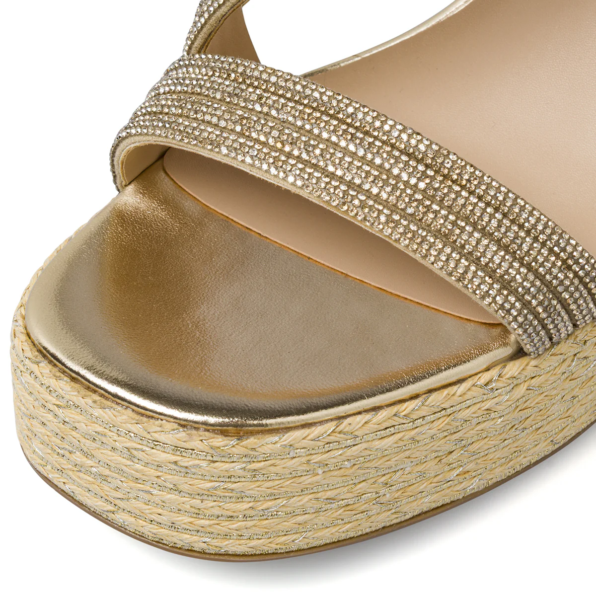 Sandali con zeppa da Donna color oro con strass Swish Jeans - Image 4