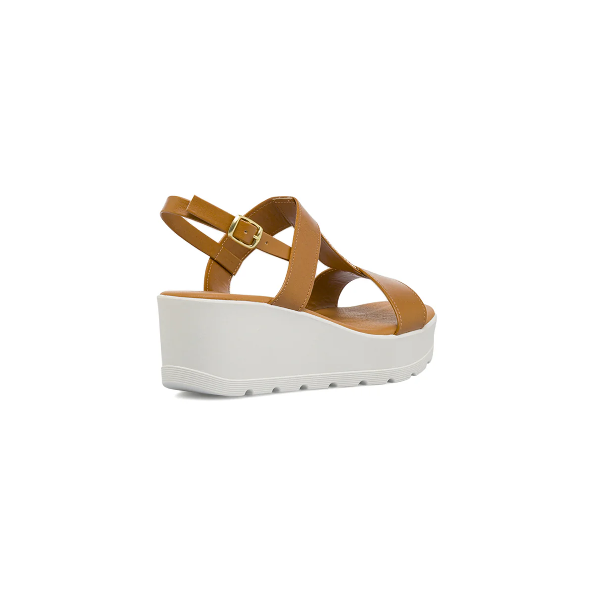 Sandali con zeppa da Donna marroni con inserto strass Lora Ferres - Image 3