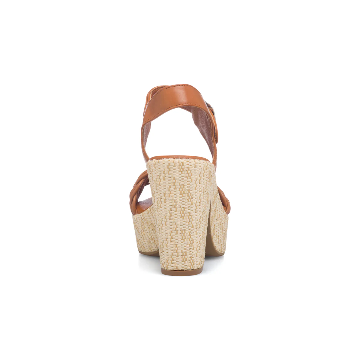 Sandali cuoio da donna con fascia effetto intrecciato e tacco 10 cm Lora Ferres - Image 13