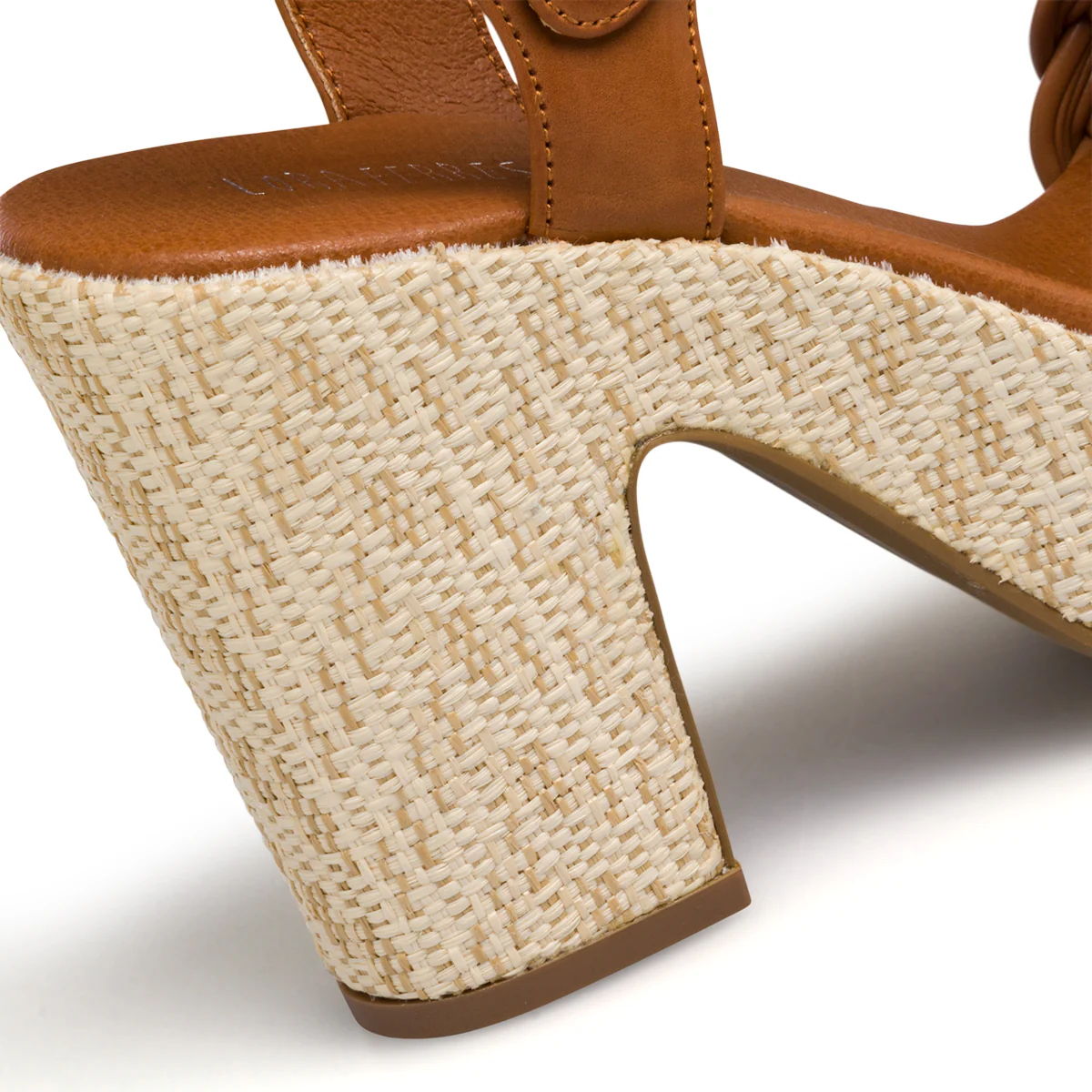 Sandali cuoio da donna con fascia effetto intrecciato e tacco 10 cm Lora Ferres - Image 16