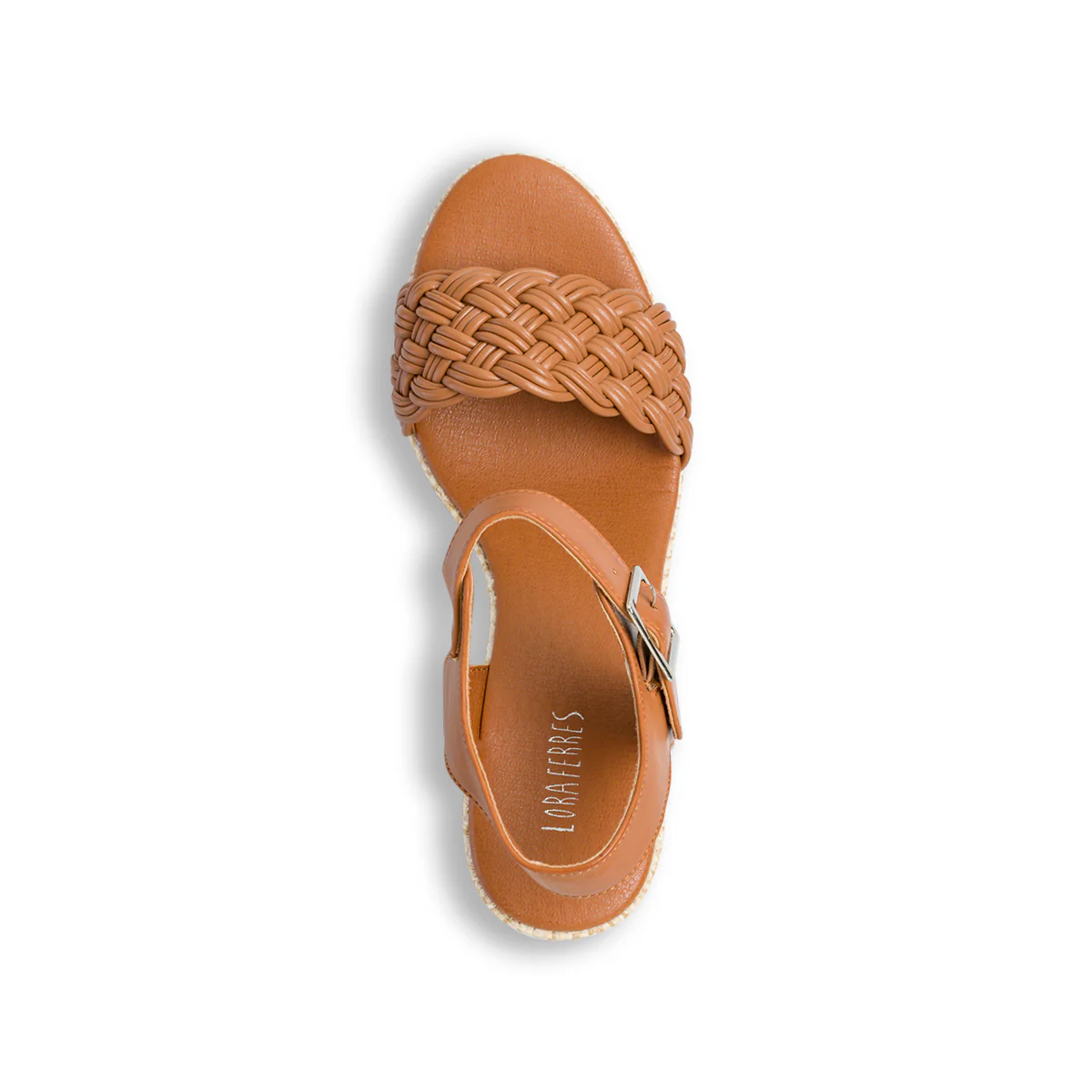 Sandali cuoio da donna con fascia effetto intrecciato e tacco 10 cm Lora Ferres - Image 17