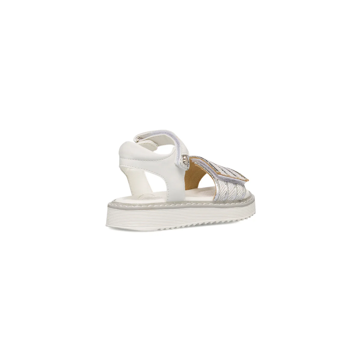 Sandali da bambina bianche con dettagli laminati Le Scarpe di Alice - Image 3