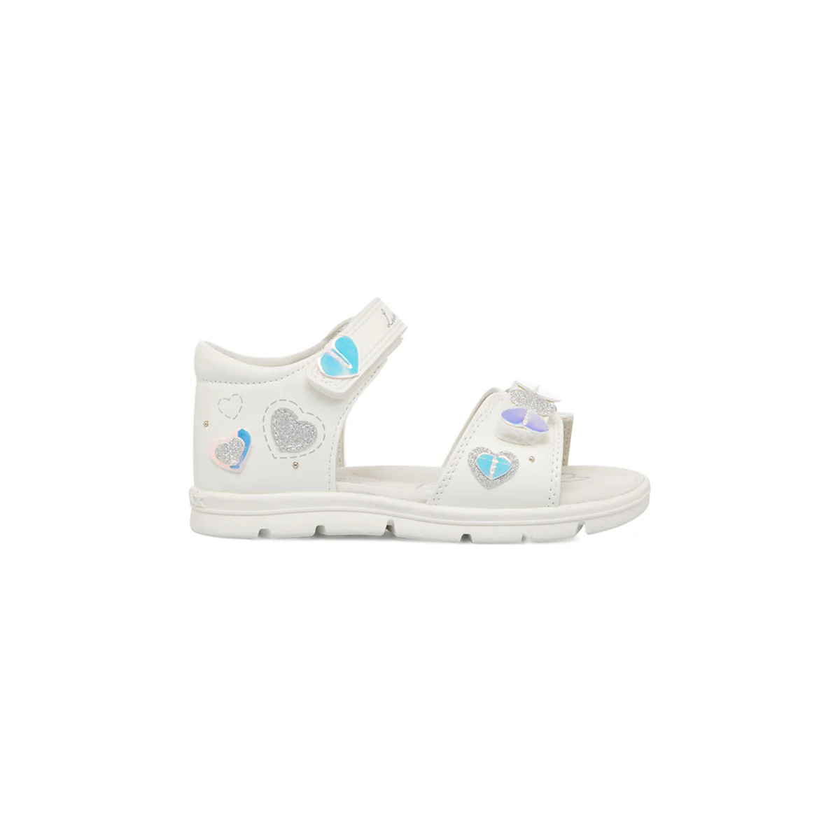 Sandali da bambina bianchi con cuori Lumberjack Whippy