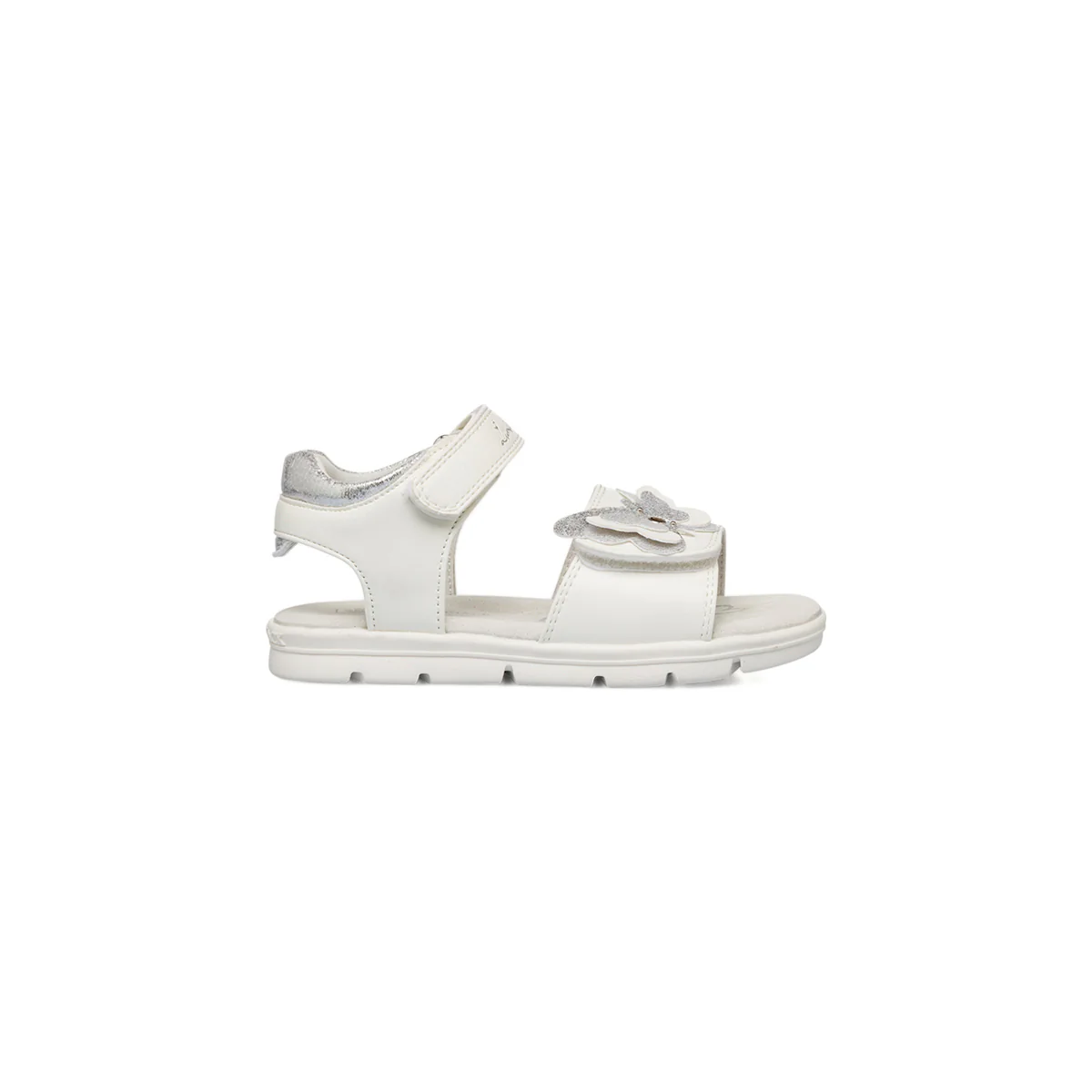 Sandali da bambina bianchi con dettaglio farfalla argento glitter Lumberjack Lara