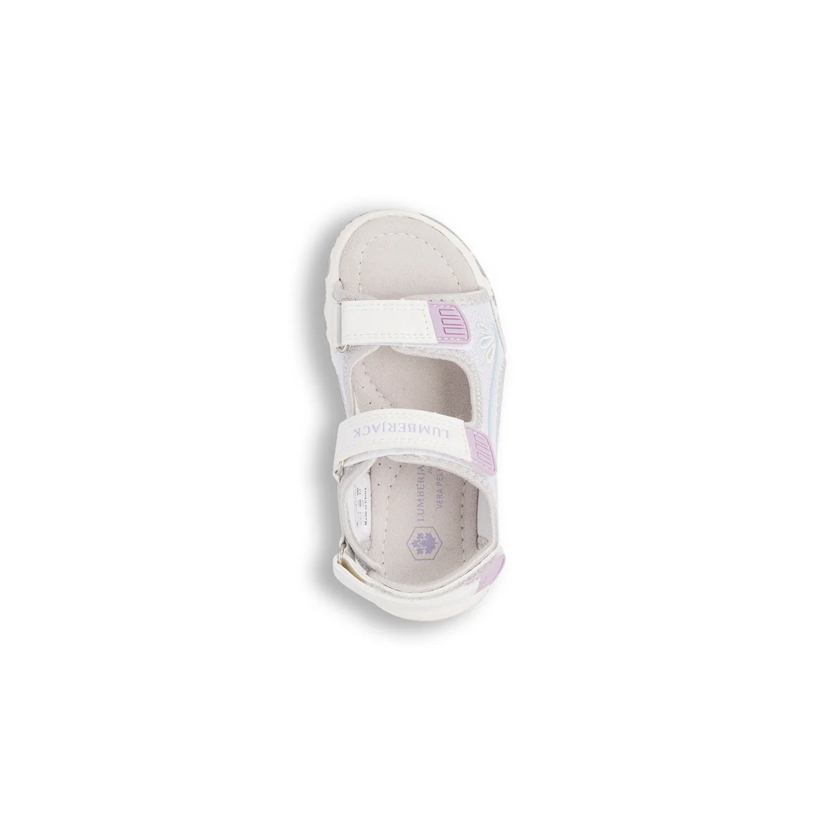 Sandali da bambina bianchi e lilla con dettagli gioiello glitter - Image 6
