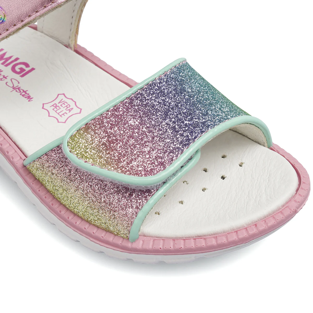 Sandali da Bambina con glitter arcobaleno e soletta in pelle Primigi - Image 5