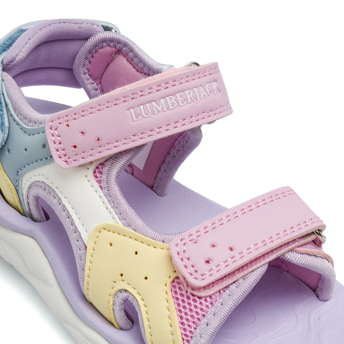 Sandali da Bambina multicolore rosa con triplo strappo Lumberjack - Image 5