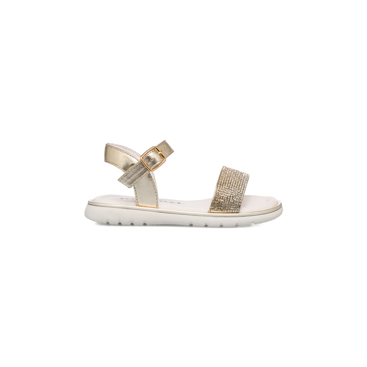 Sandali da bambina oro con strass gioiello Le Scarpe di Alice