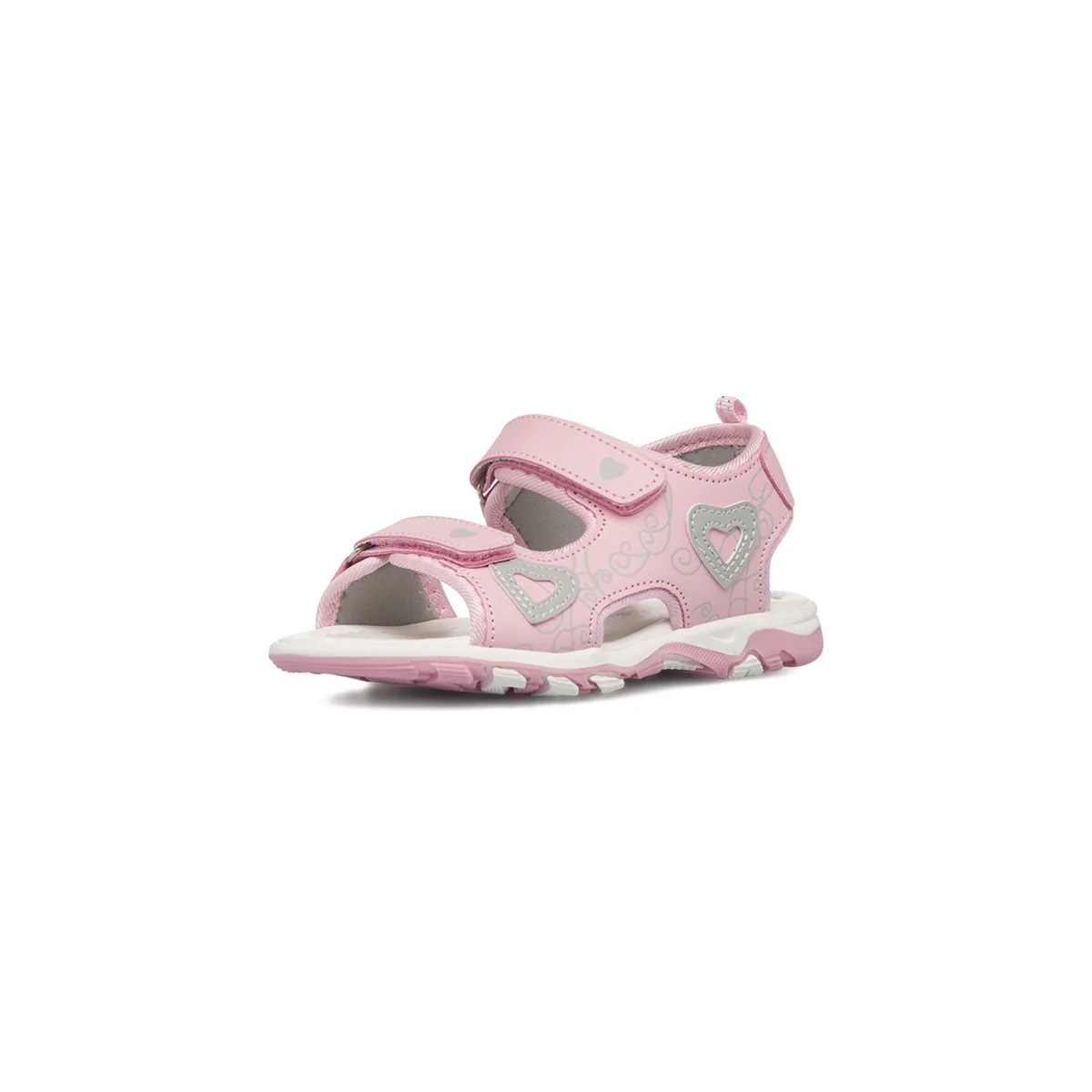 Sandali da bambina rosa con dettagli grigi Le Scarpe di Alice - Image 2