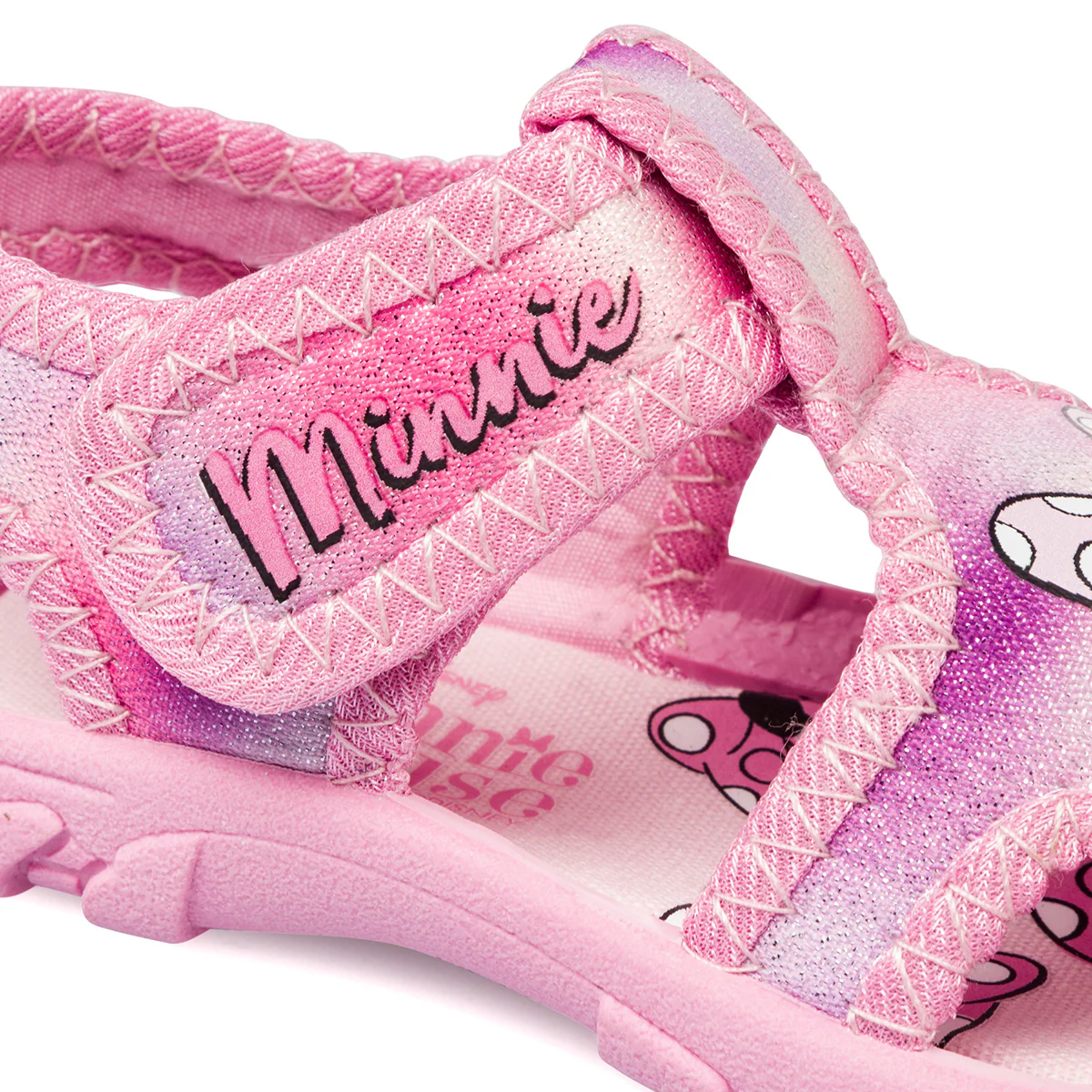 Sandali da bambina rosa con glitter e stampa Minnie - Image 7