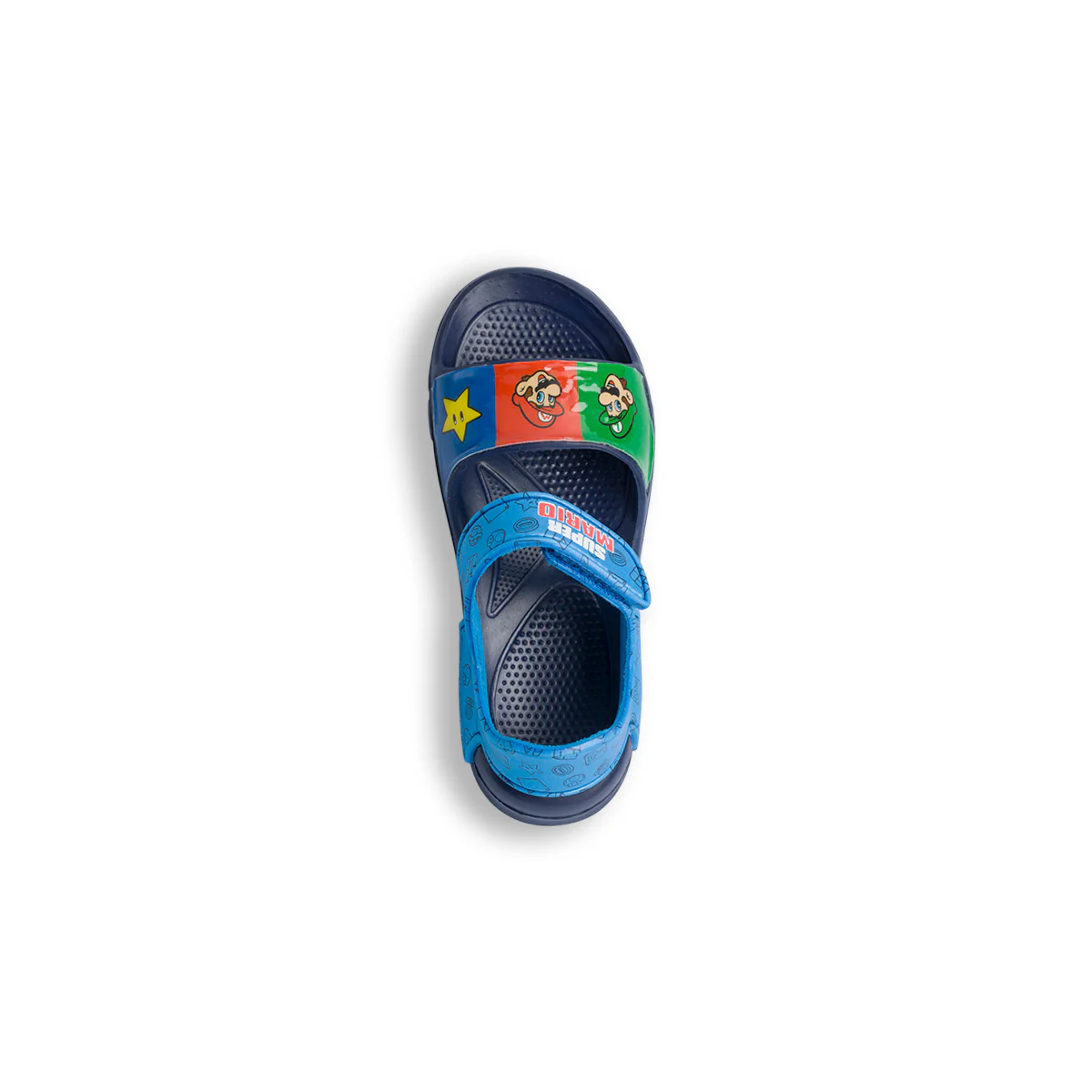 Sandali da bambino blu con stampe colorate frontali Super Mario - Image 5