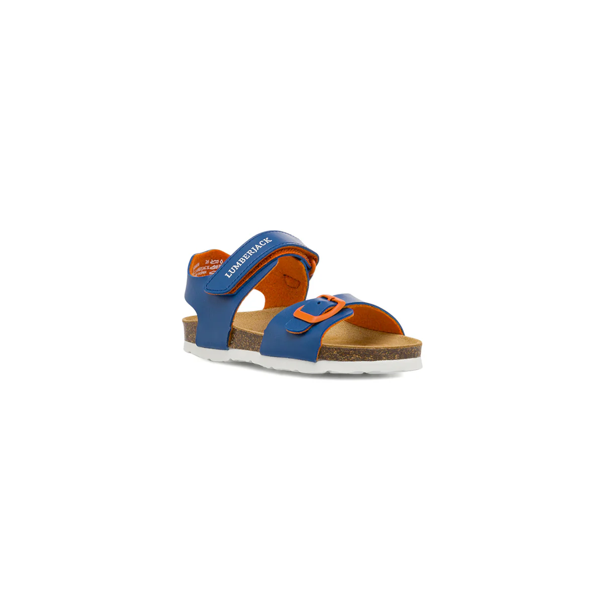 Sandali da Bambino blu e arancione con soletta in pelle Lumberjack - Image 2