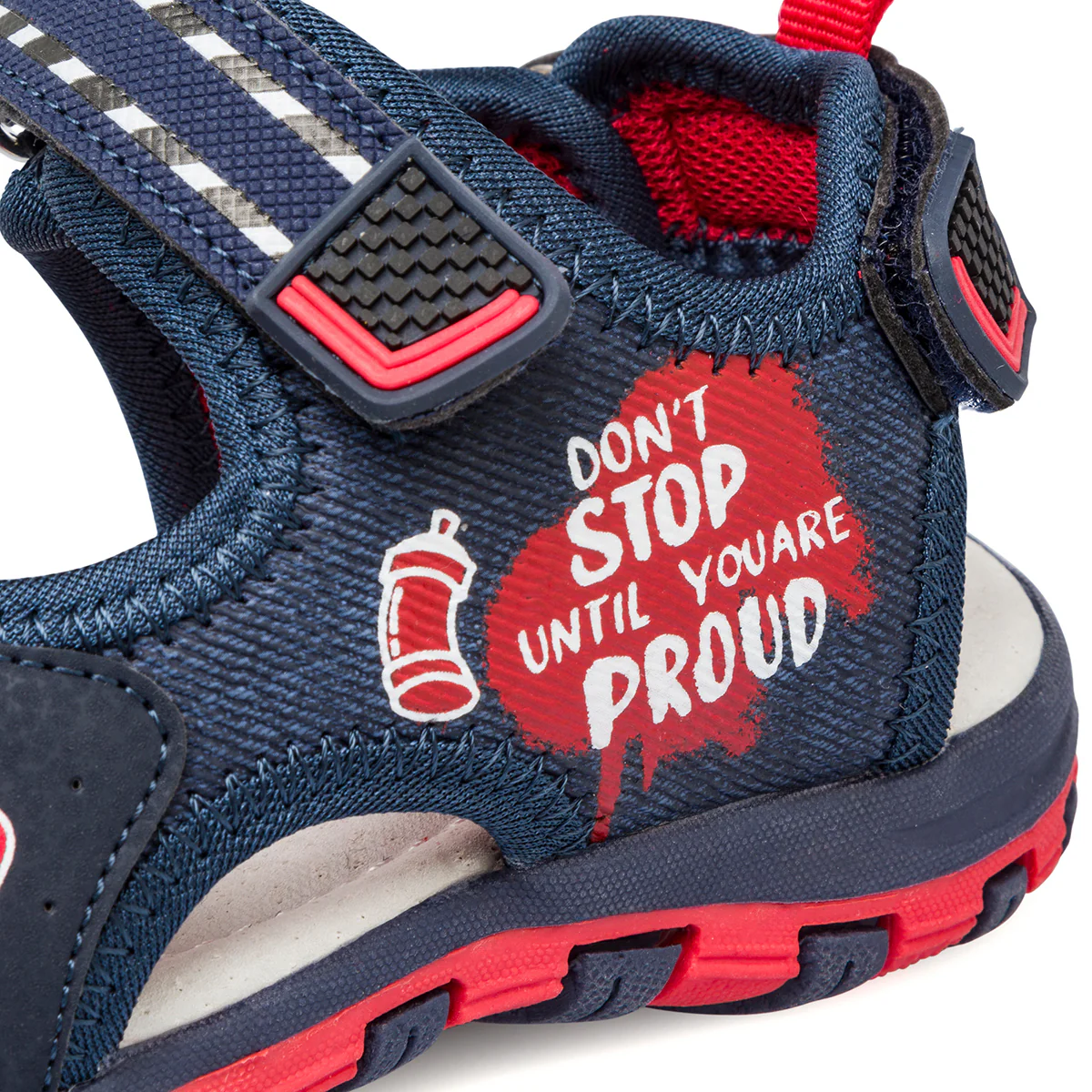 Sandali da bambino blu jeans con dettagli rossi e con logo Ducati - Image 7