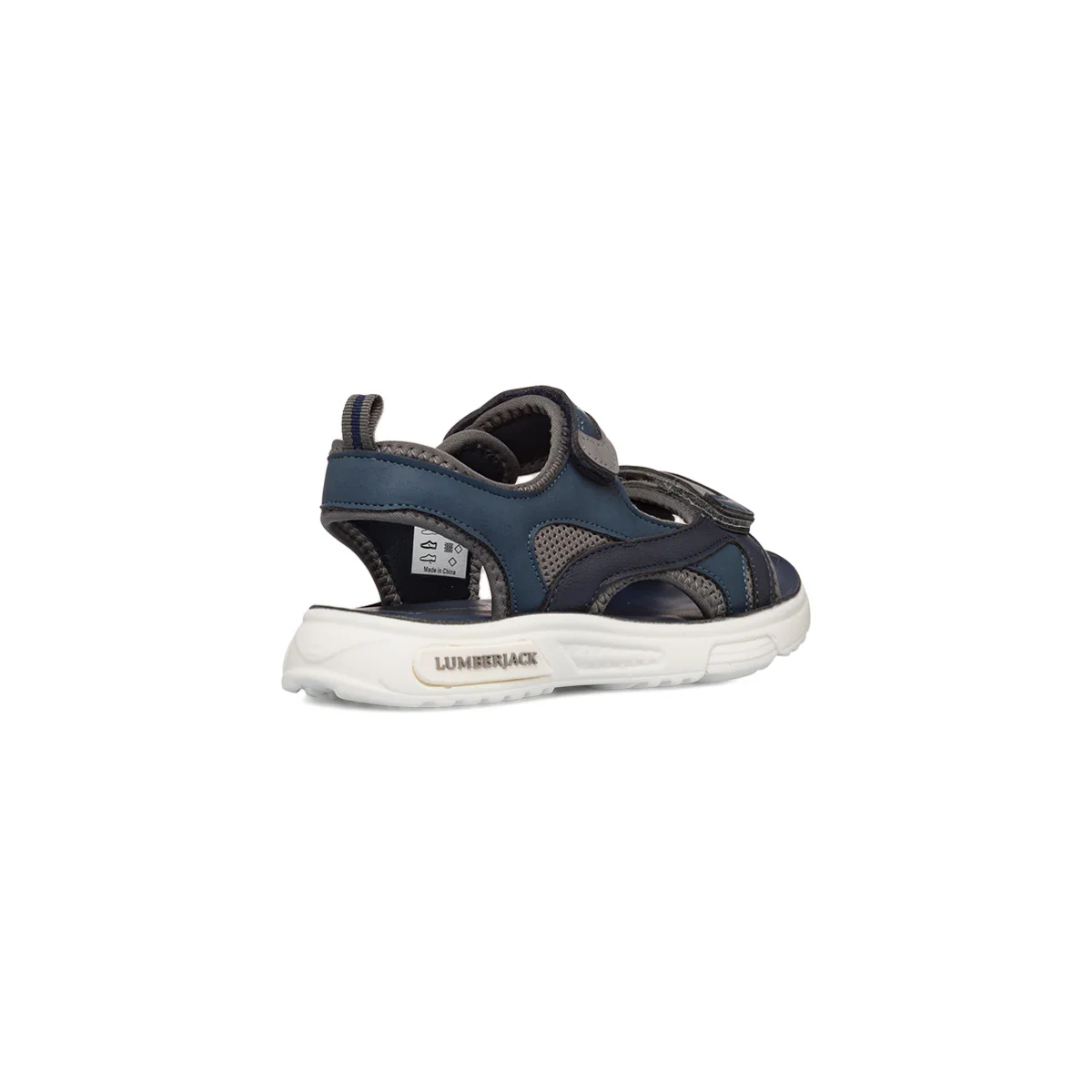 Sandali da bambino blu navy e grigio con logo Lumberjack GS Geco - Image 3