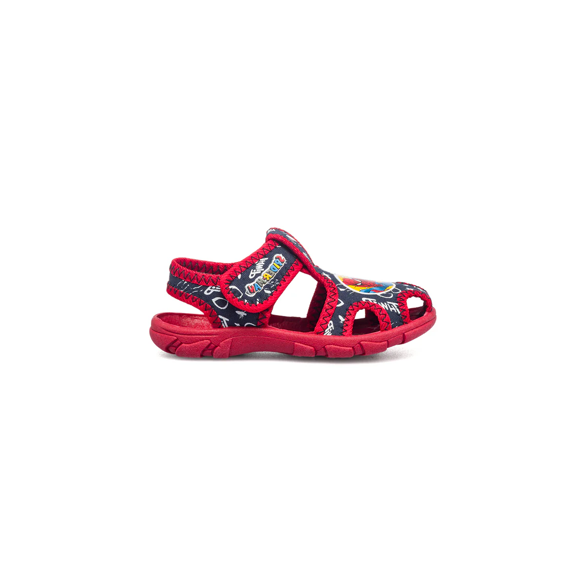 Sandali da bambino rossi con stampa Spiderman