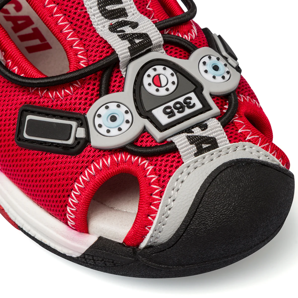 Sandali da bambino rossi e grigi con logo Ducati - Image 6