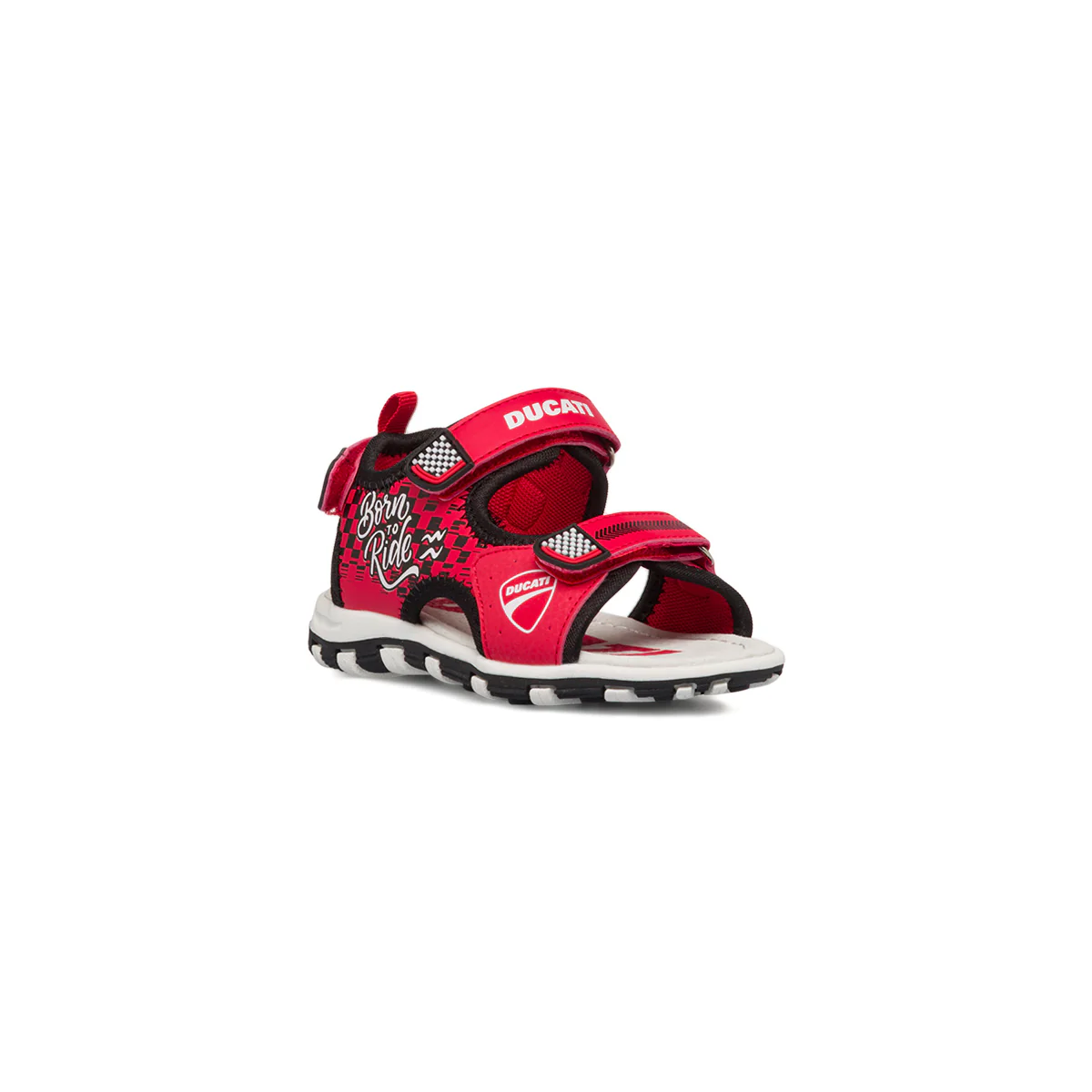 Sandali da bambino rossi e neri con logo Ducati - Image 2
