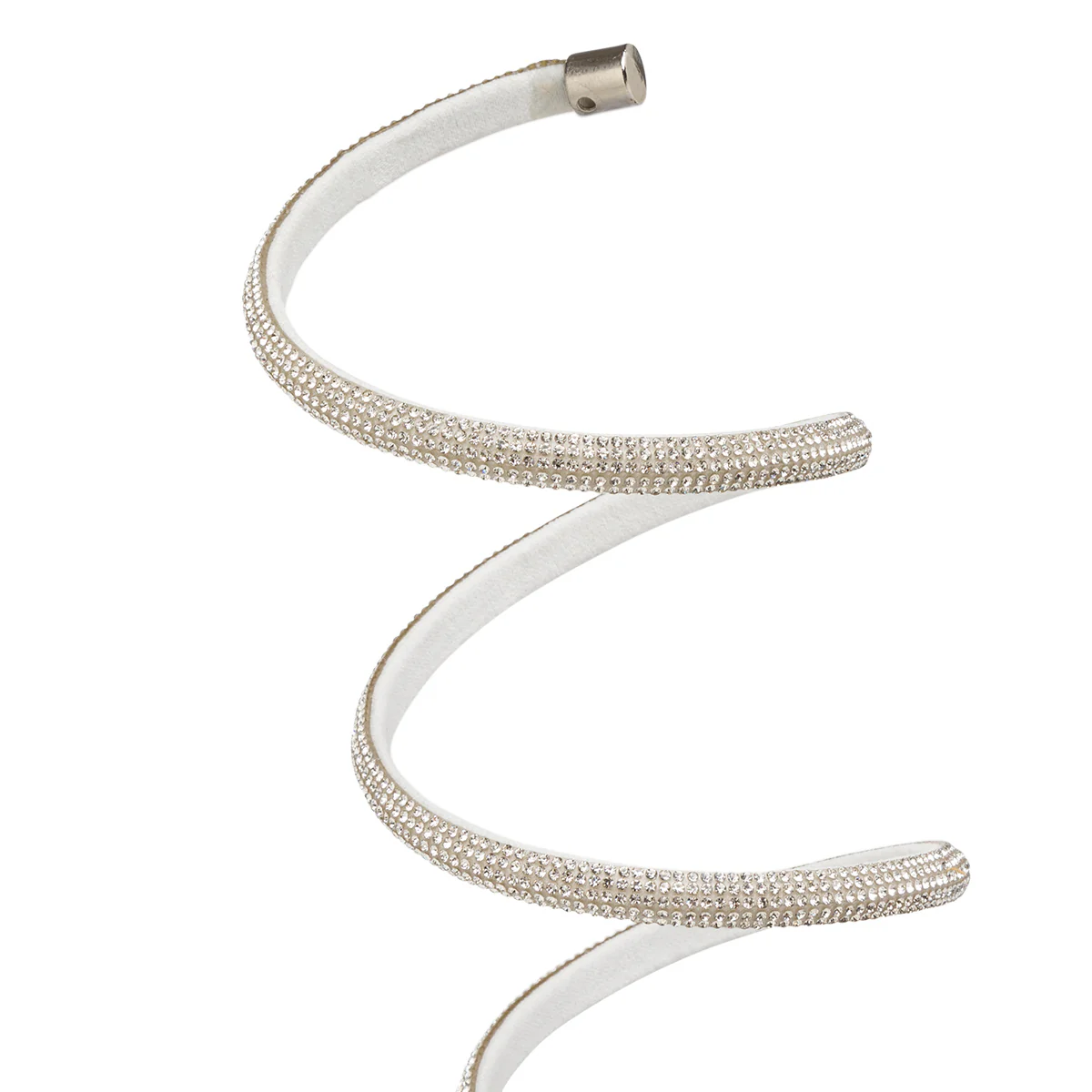 Sandali da donna alla schiava argento con strass Lora Ferres - Image 8