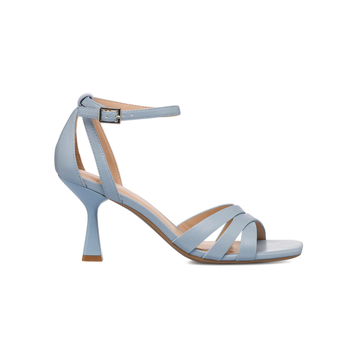 Sandali da donna azzurri con tacco a campana 7,5 cm Swish Jeans - Image 4
