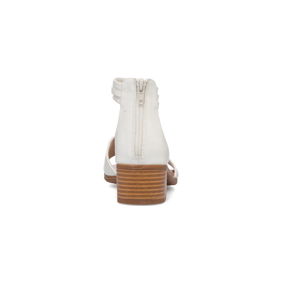 Sandali da donna bianchi con tacco e zip Lora Ferres - Image 4
