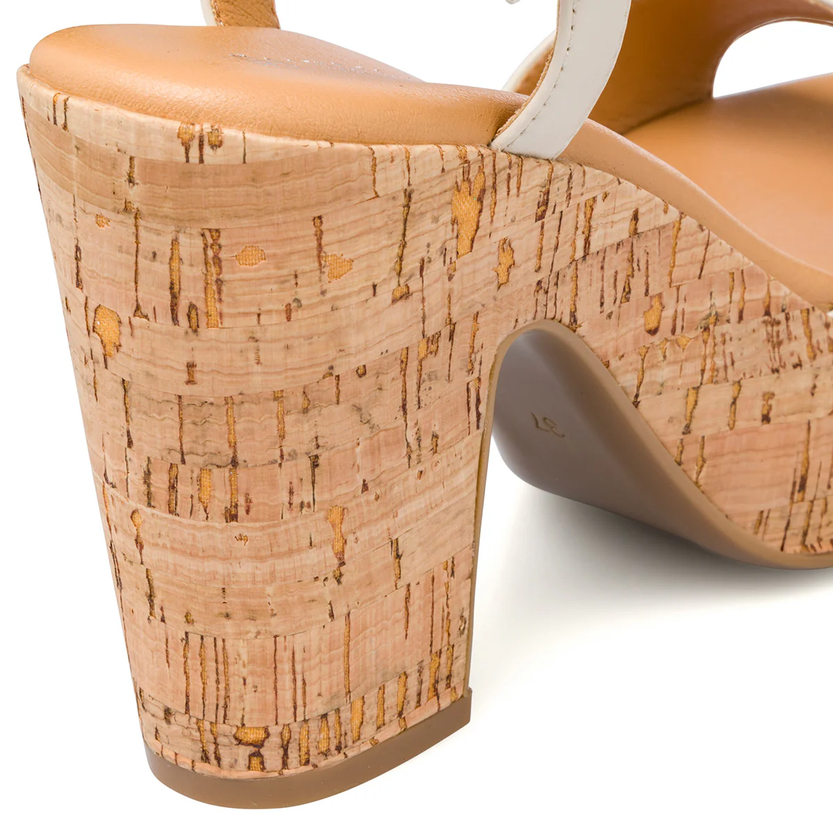 Sandali da donna bianco off-white con tacco 10,5 cm e plateau Lora Ferres - Image 6