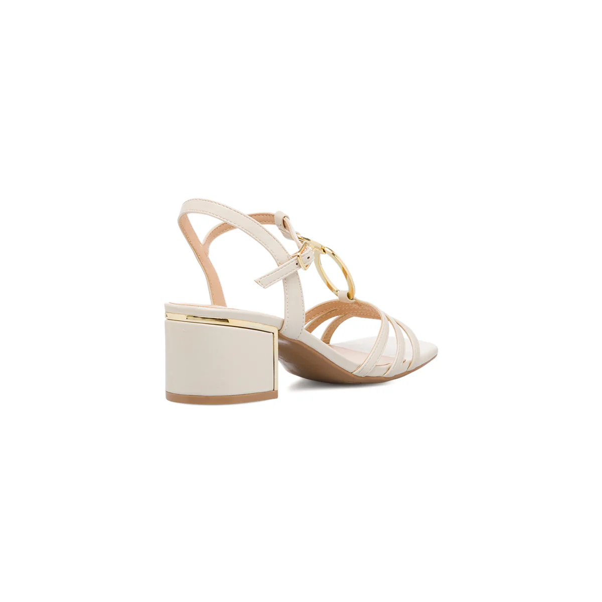 Sandali da donna bianco off-white con tacco a blocco 6 cm Lora Ferres - Image 6