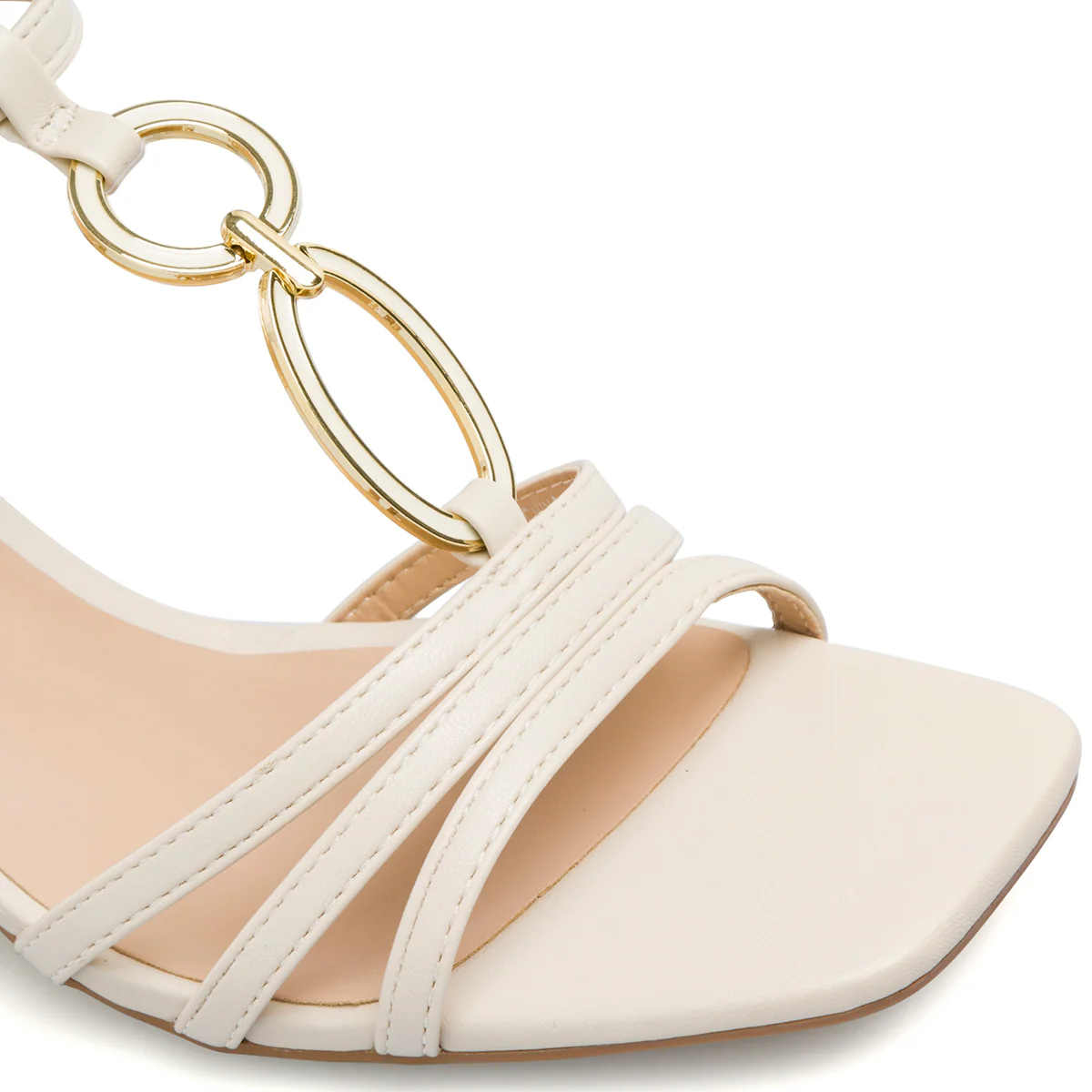 Sandali da donna bianco off-white con tacco a blocco 6 cm Lora Ferres - Image 8