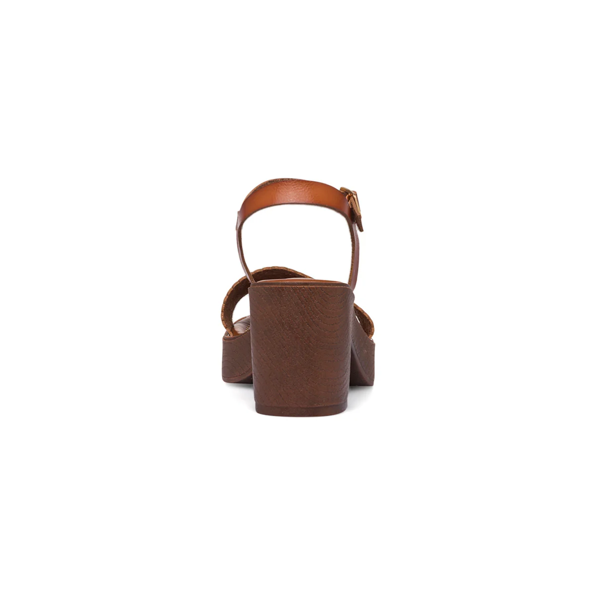Sandali da donna color cuoio con plateau e tacco 8 cm Lora Ferres - Image 6