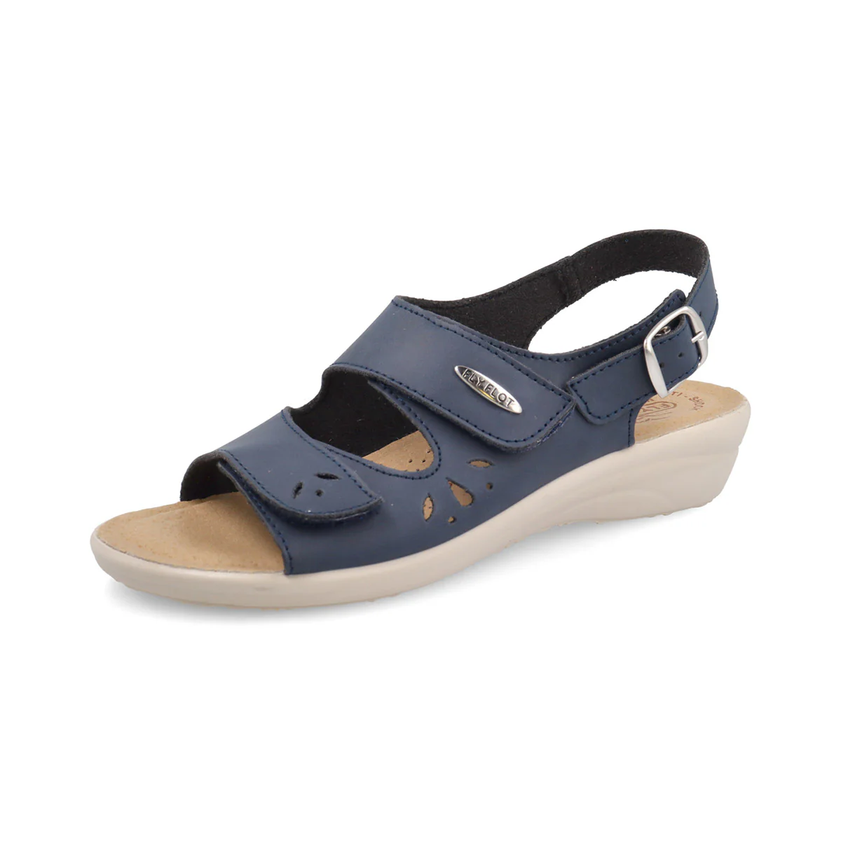 Sandali da donna con doppia fascia regolabile e dettagli traforati Fly Flot - Image 2