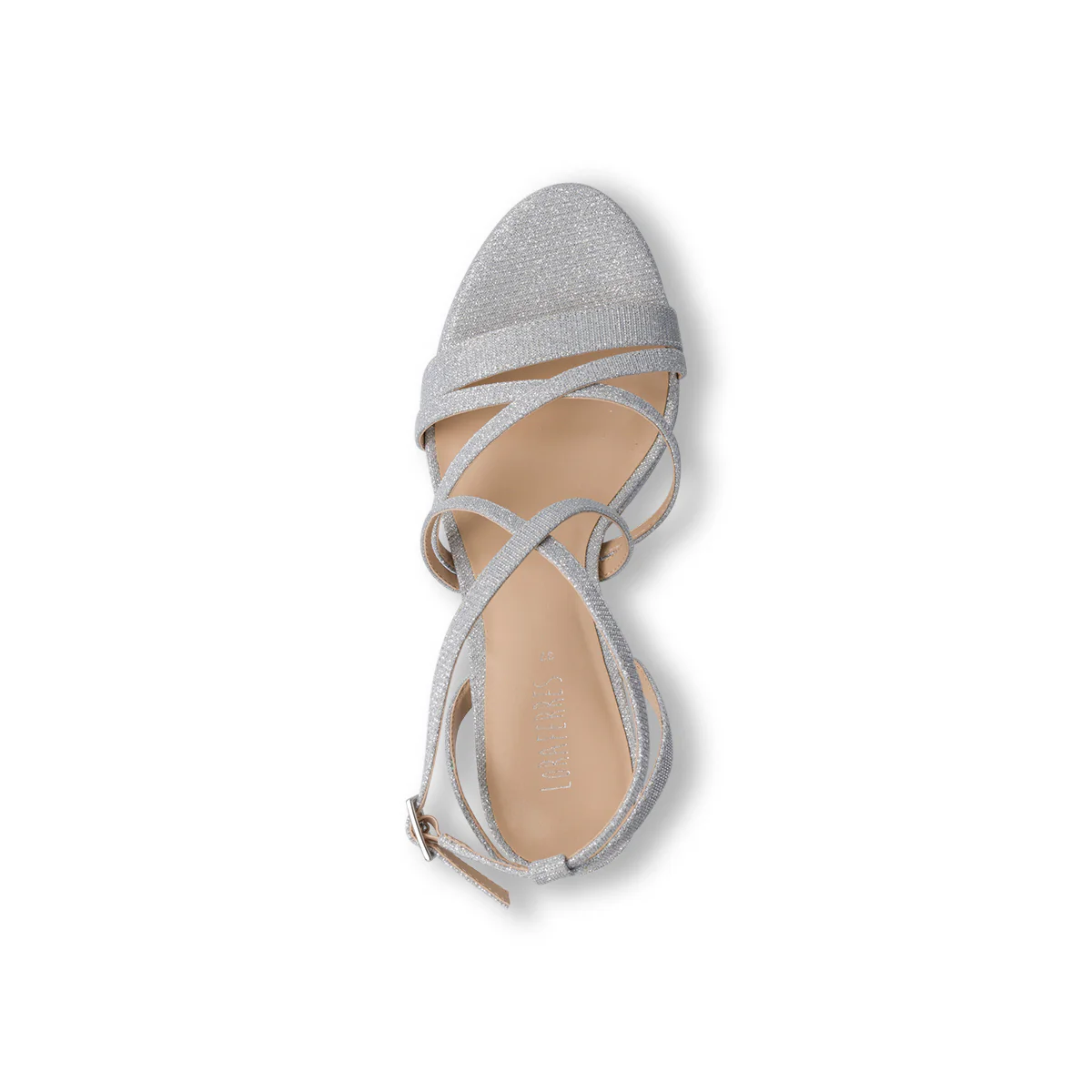 Sandali da donna con tacco a blocco 10 cm argento con gioiello glitter Lora Ferres - Image 7